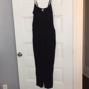 Black spaghetti strap jumpsuit
